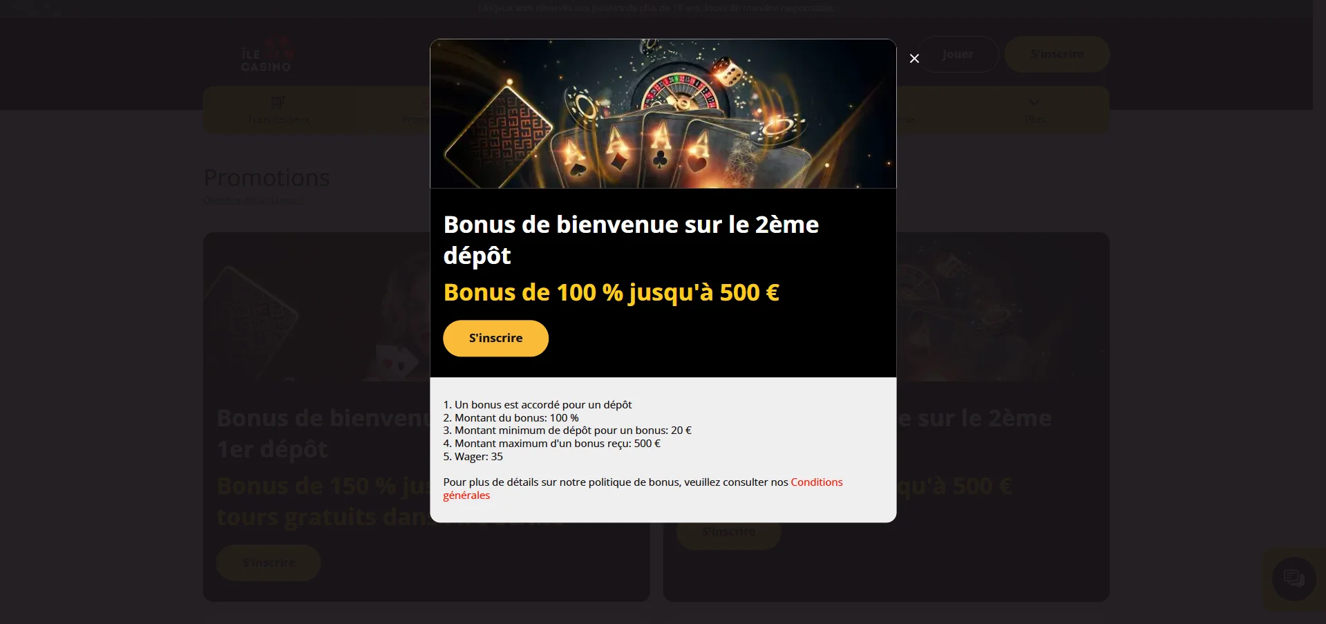 Ile De Casino Casino : bonus sans dépôt